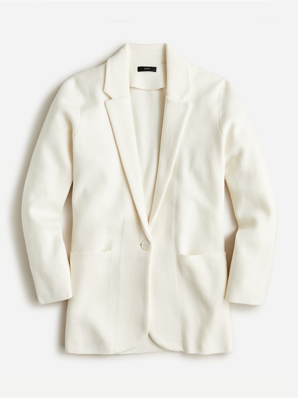 J Crew Cecile ivory cream sweater blazer
